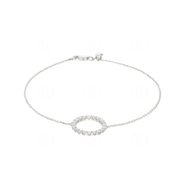 Bracelet 750/18 K White Gold with Diamonds 0.50 ct H/si - AR-71531-WG