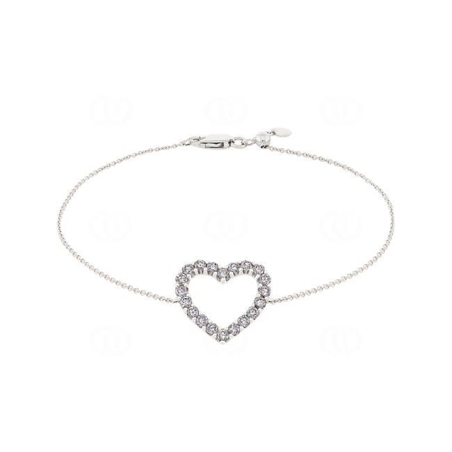 Bracelet or gris 750/18 ct avec diamants 0.50 ct H/si - AR-71532-WG