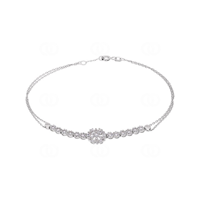 Armband 750/18 K Weissgold mit Zirkonia - ARM027