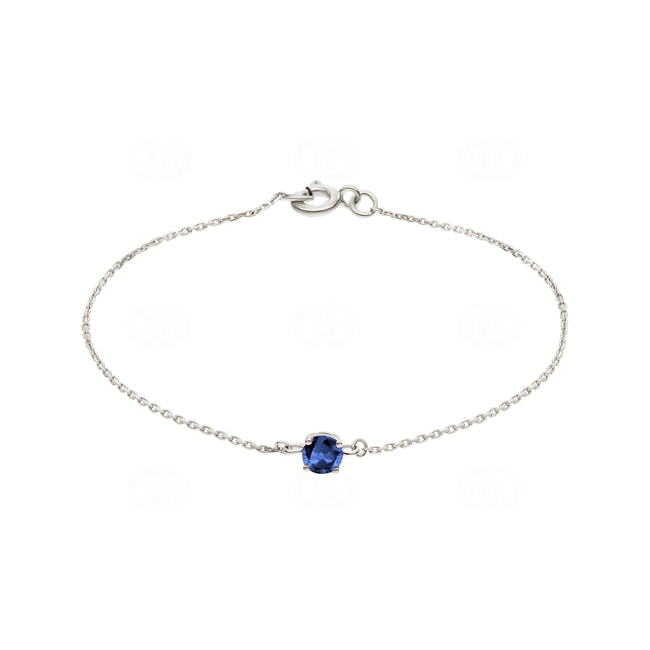 Bracelet 750/18 K White Gold with Sapphire 4 Prongs - 4.7052.S1