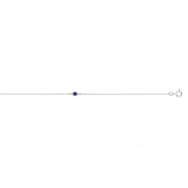 Bracelet or gris 750/18 ct avec saphir & diamants 0.03 ct - 4.7237.S1