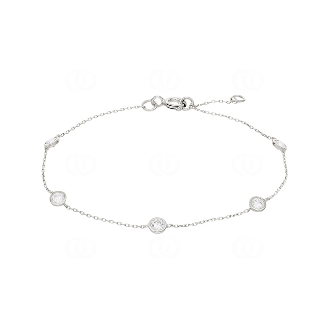 Bracelet 750/18 K White Gold with Cubic Zirconia Bracelet 750/18 K White Gold with Cubic Zirconia - 772GZ-18