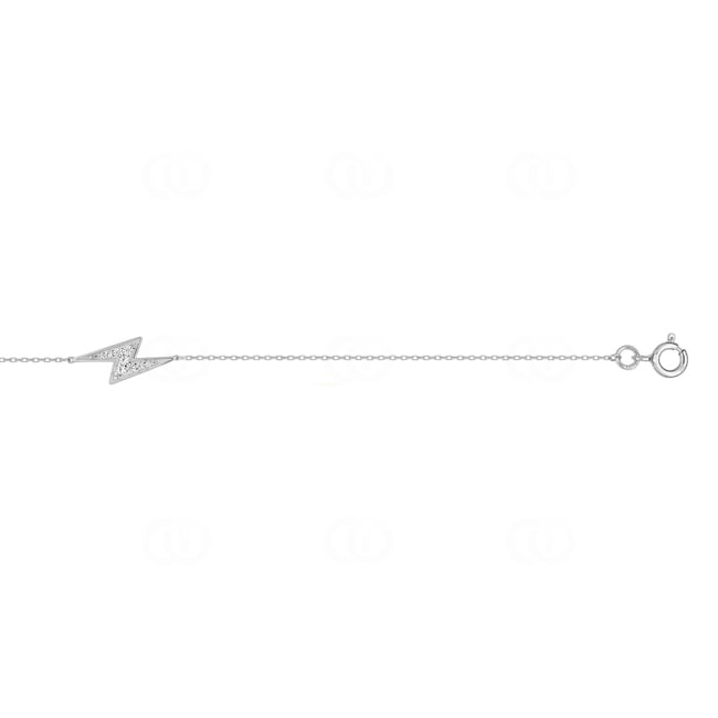 Bracelet 750/18 K White Gold Flash with Cubic Zirconia 18cm - 4.7016.Z1