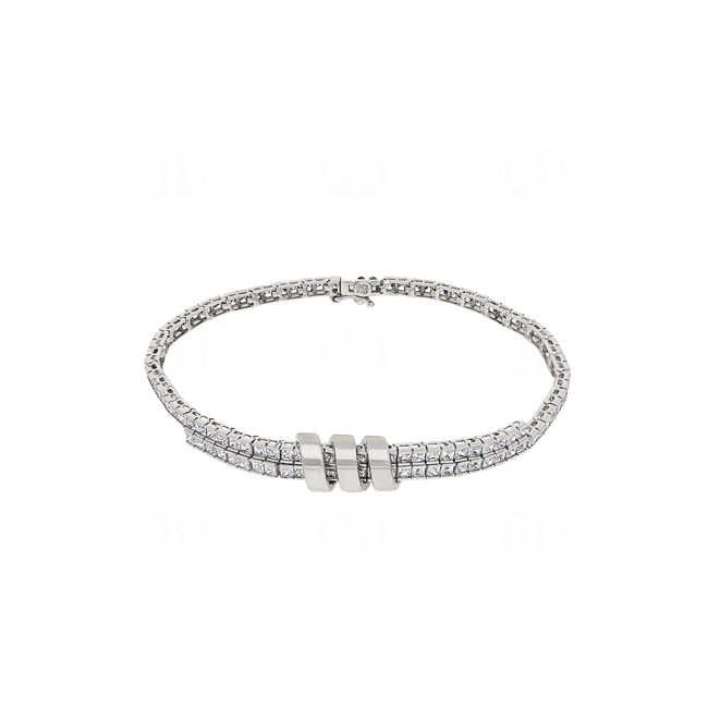 Armband 750/18 K Weissgold mit Zirkonia - 2000532
