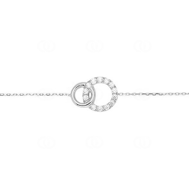 Armband 750/18 K Weissgold mit Zirkonia - 4.3014.Z1-18