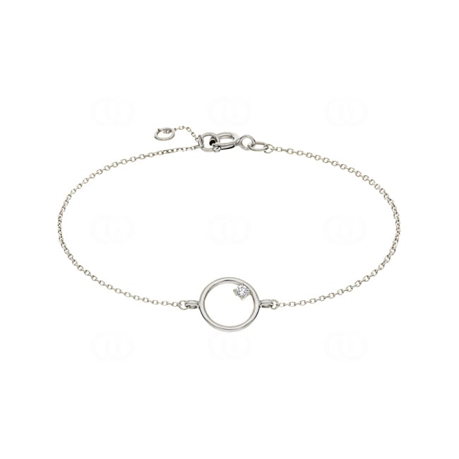 Bracelet or gris 750/18 ct avec zircone - 4.7067.Z1