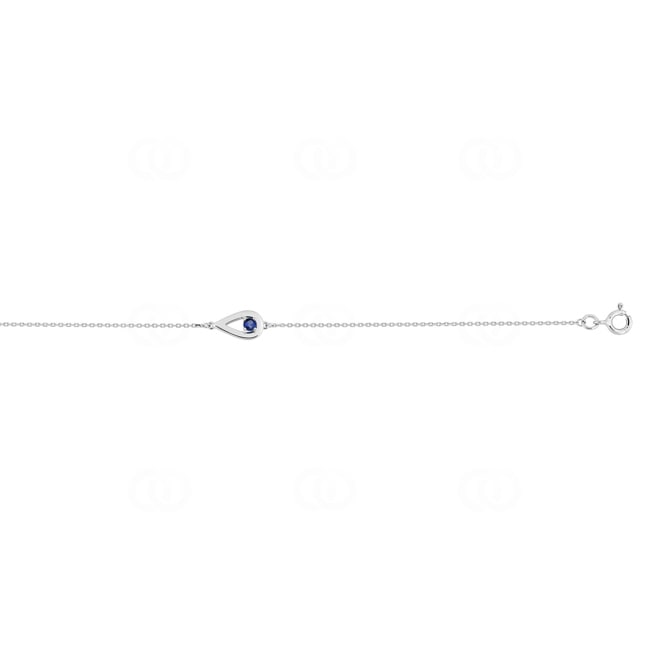Bracelet or gris 750/18 ct Goutte avec saphir - 4.7245.S1