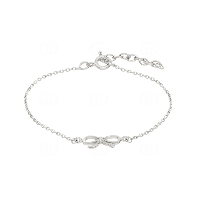 Bracelet argent 925 rhodié Nœud 14cm - 301111B