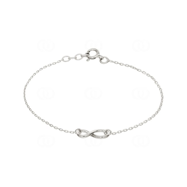 Armband 925 Silber rhodiniert 18cm, Infinity - 333194