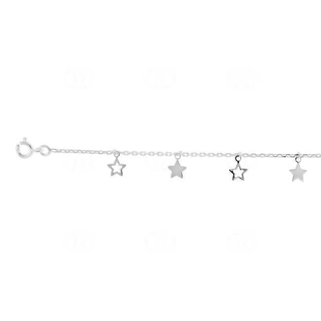 Bracelet 925 Silver rhodium-plated Stars 18cm - 333075