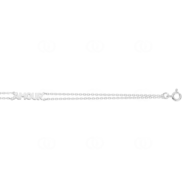 Armband 925 Silber rhodiniert Amour 19cm - 333299
