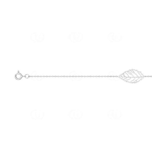 Bracelet 925 Silver rhodium-plated Leaf 19cm - 333225