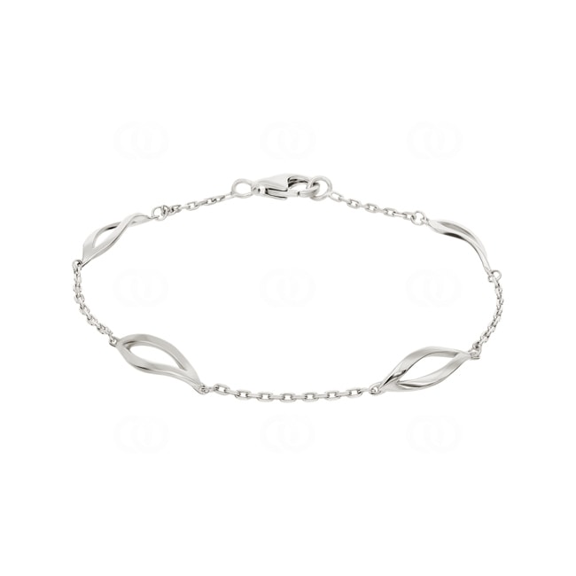 Bracelet argent 925 rhodié Fantaisie 19cm - AABH1118