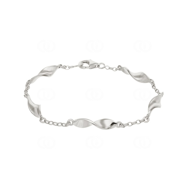 Bracelet argent 925 rhodié Fantaisie 19cm - AABI0418