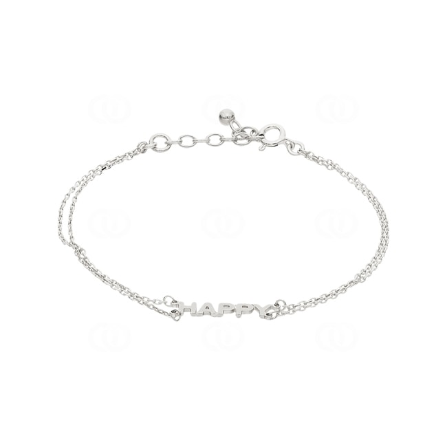 Armband 925 Silber rhodiniert Happy 19cm - 333294
