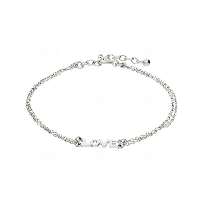 Bracelet 925 Silver rhodium-plated Love 19cm - 333298