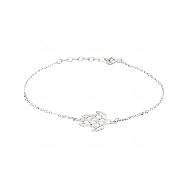 Bracelet 925 Silver rhodium-plated 19cm, Turtle - 333341