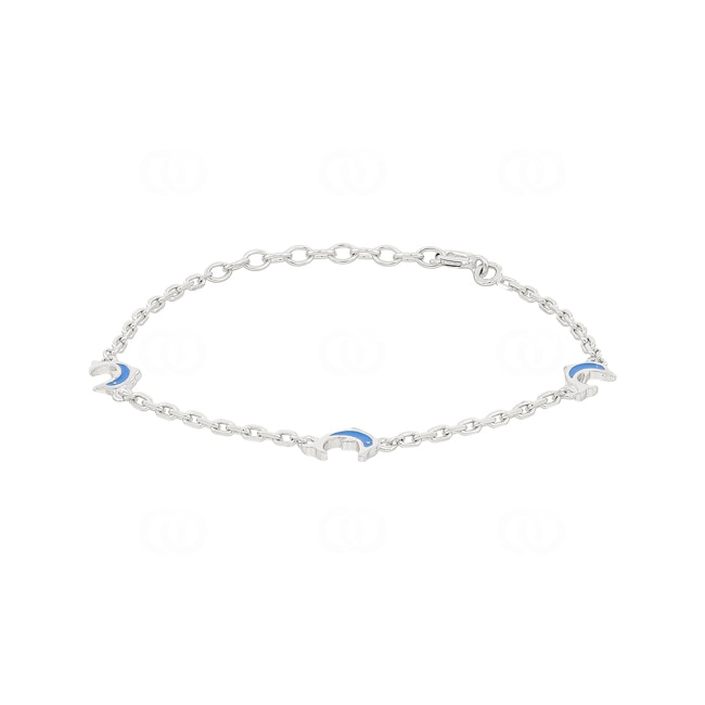 Armband 925 Silber rhodiniert Delfin 14cm - 301581B