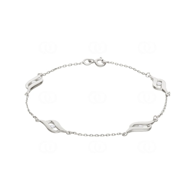 Armband 925 Silber rhodiniert mit Zirkonia 18cm - 303593.1