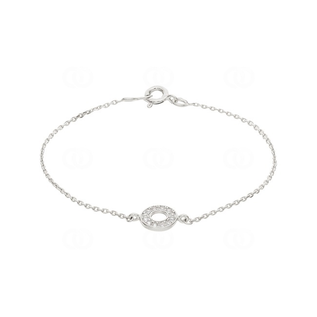 Bracelet 925 Silver rhodium-plated with Cubic Zirconia 19cm - 303740.1