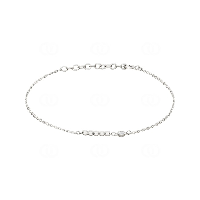 Armband 925 Silber rhodiniert mit Zirkonia 19cm - ABA142Z18