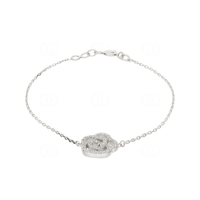 Armband 925 Silber rhodiniert mit Zirkonia 19cm - 333065.1