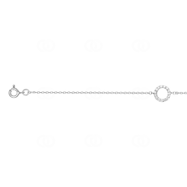 Bracelet 925 Silver rhodium-plated with Cubic Zirconia 19cm - 303911.1