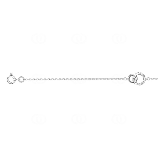 Bracelet 925 Silver rhodium-plated with Cubic Zirconia 19cm - 333204.1