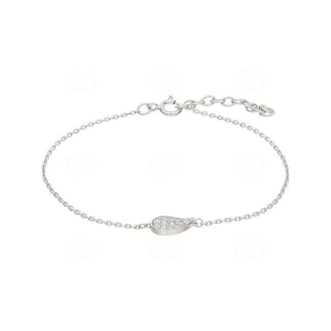 Armband 925 Silber rhodiniert mit Zirkonia 19cm - 333231.1