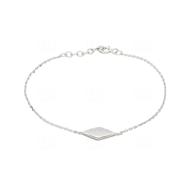 Armband 925 Silber rhodiniert mit Zirkonia 19cm - 333288.1