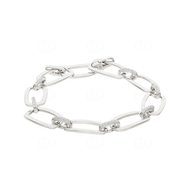 Bracelet Argent 925 rhodié avec zircones 19cm - 333320.1