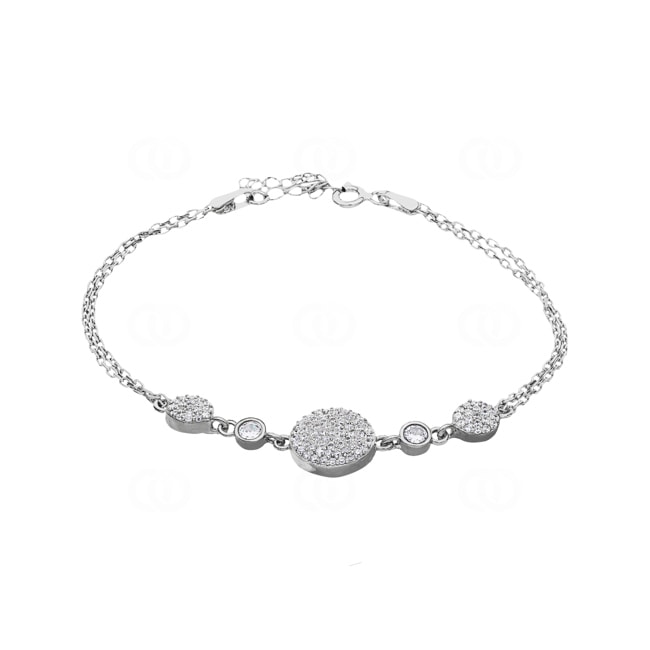 Bracelet Argent 925 rhodié avec zircones - AB925031