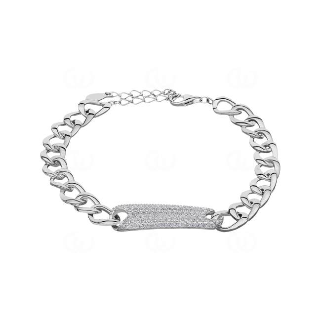 Bracelet Argent 925 rhodié avec zircones - AB925033
