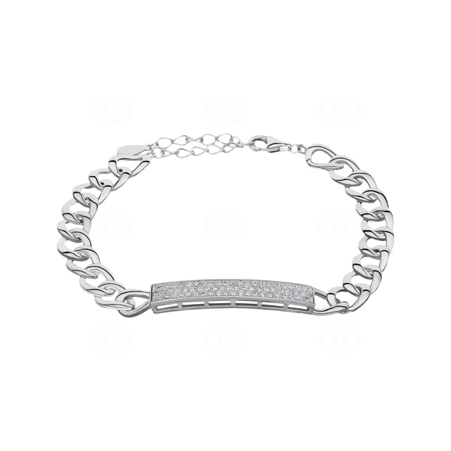 Bracelet Argent 925 rhodié avec zircones - AB925034