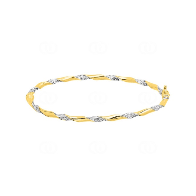 Armreif 375/9 K Gelbgold mit Glitter - 9K387.2G