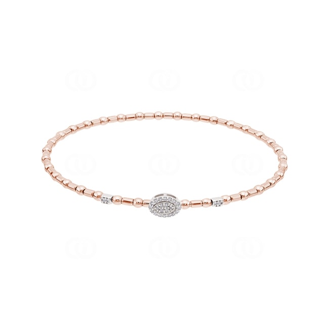 Armreif 750/18 K Rosé-/ Weissgold mit Diamanten 0.12 ct H/si - AR-1560092-RG