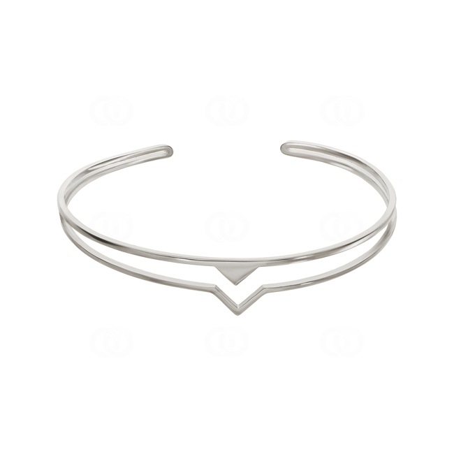 Open Bangle 925 Silver rhodium-plated 58 x 48mm - 333296