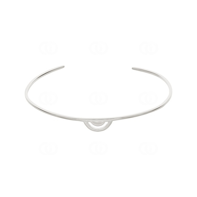 Armreif offen 925 Silber rhodiniert 58 x 48mm - 333297