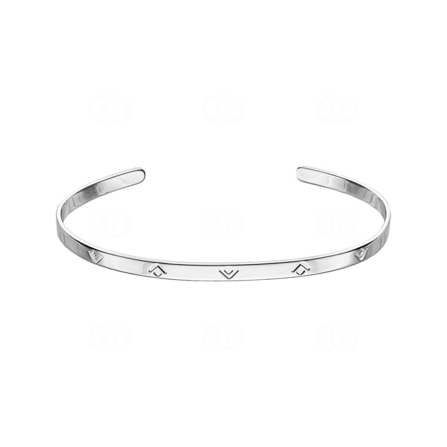 Armreif offen 925 Silber rhodiniert 58 x 48mm - 333311