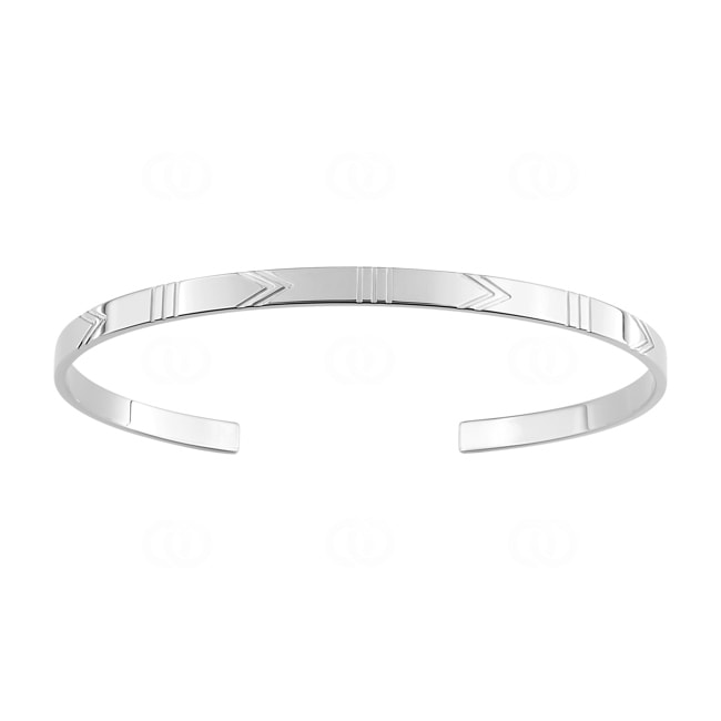 Armreif offen 925 Silber rhodiniert 58 x 48mm - 333314