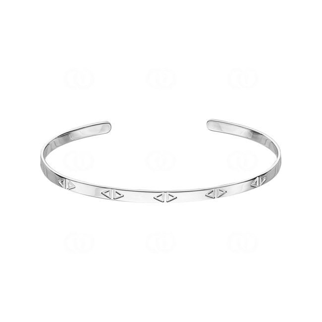 Armreif offen 925 Silber rhodiniert 58 x 48mm - 333315