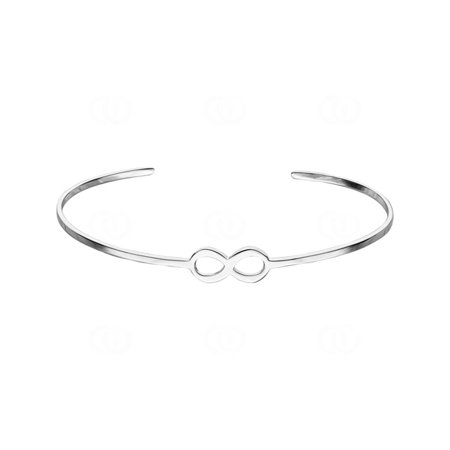 Open Bangle 925 Silver rhodium-plated 58 x 48mm, Infinity - 333302