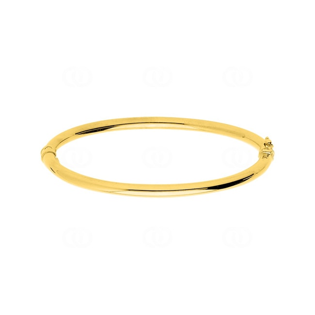 Oval Bangle 375/9 K Yellow Gold 4.0mm - 640010