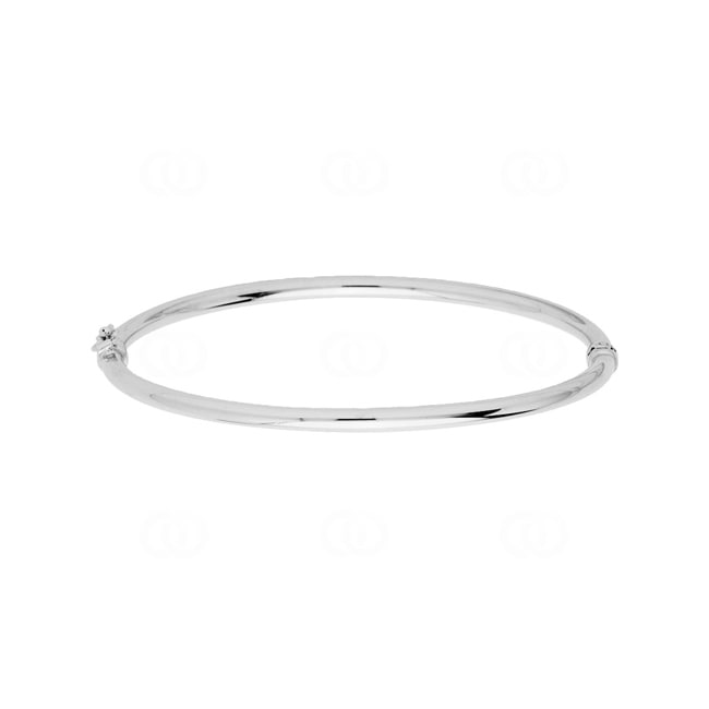 Oval Bangle 375/9 K White Gold 3.0mm - 641009