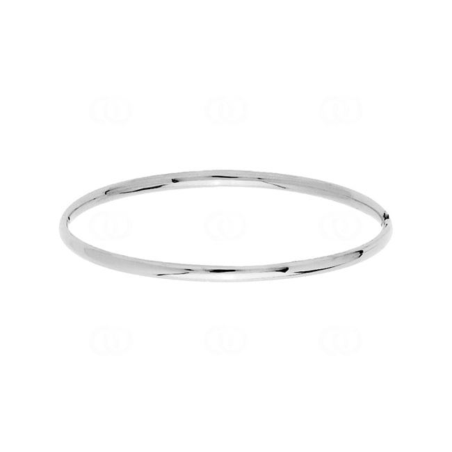 Bracelet jonc ovale or gris 375/9 ct 3.0mm - 641012