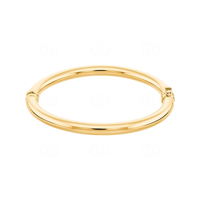 Oval Bangle 750/18 K Yellow Gold polished 6mm - 50x60mm - 382.6