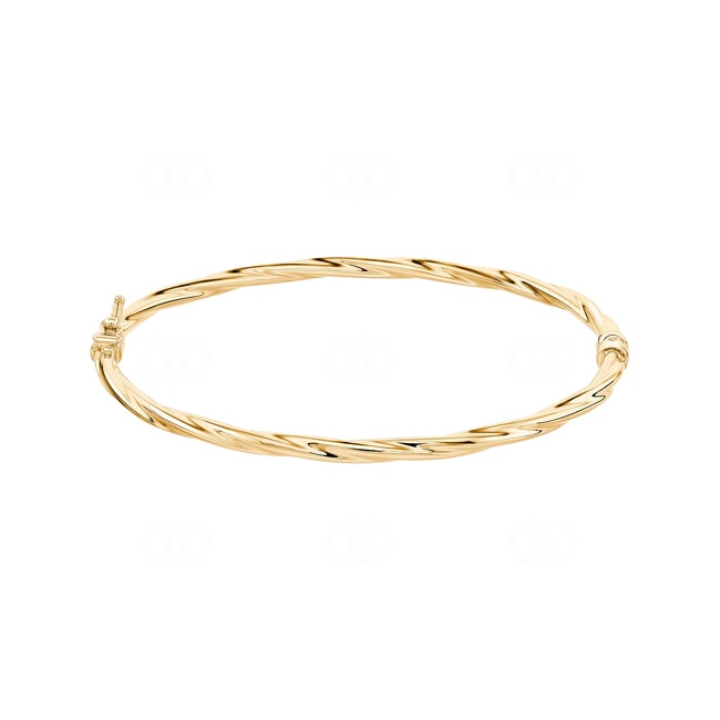 Armreif oval 750/18 K Gelbgold verdreht 3mm - 50x60mm Armreif oval 750/18 K Gelbgold verdreht 3mm - 50x60mm - 399.3
