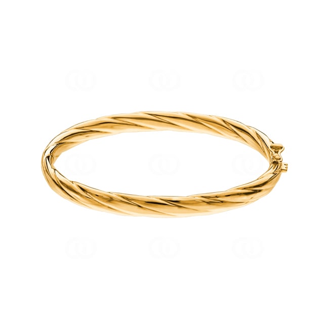 Oval Bangle 750/18 K Yellow Gold twisted 6mm - 48x58mm - 373.6PM