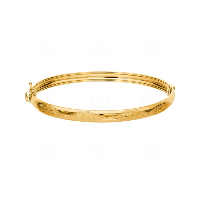 Armreif oval 750/18 K Gelbgold verziert 6mm - 54x60mm - 378
