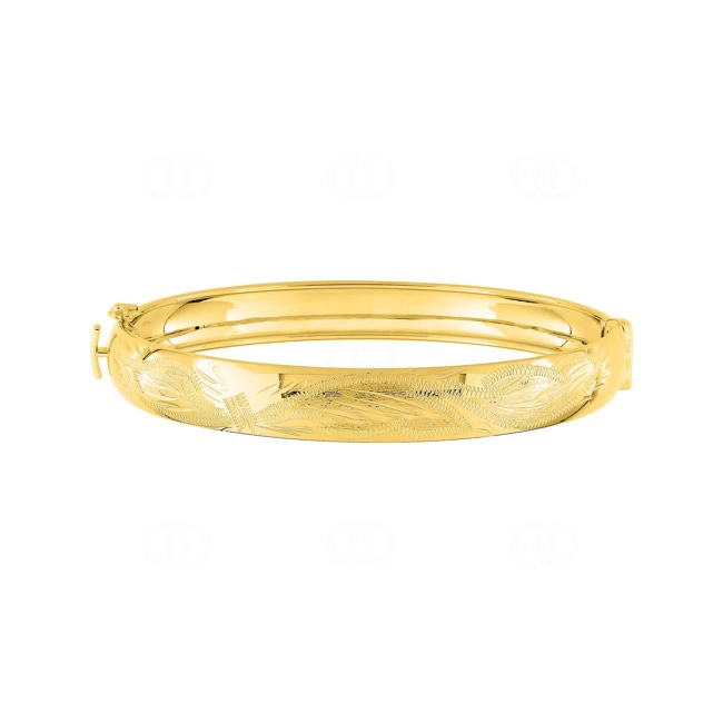 Armreif oval 750/18 K Gelbgold verziert 9mm - 380